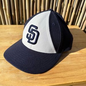 MLB New Era San Diego Padres Fitted Low Crown Baseball Hat Size 7 1/2